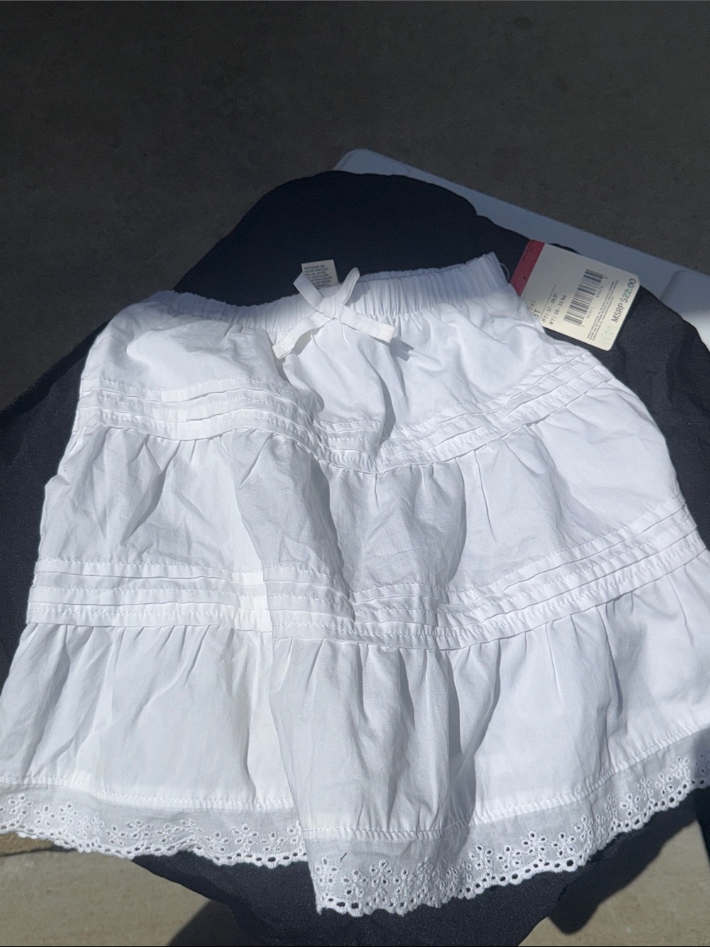 OshKosh B'gosh White Tiered Eyelet Skirt
